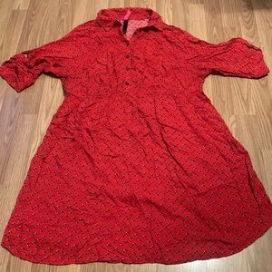 Pure energy red shirt dress